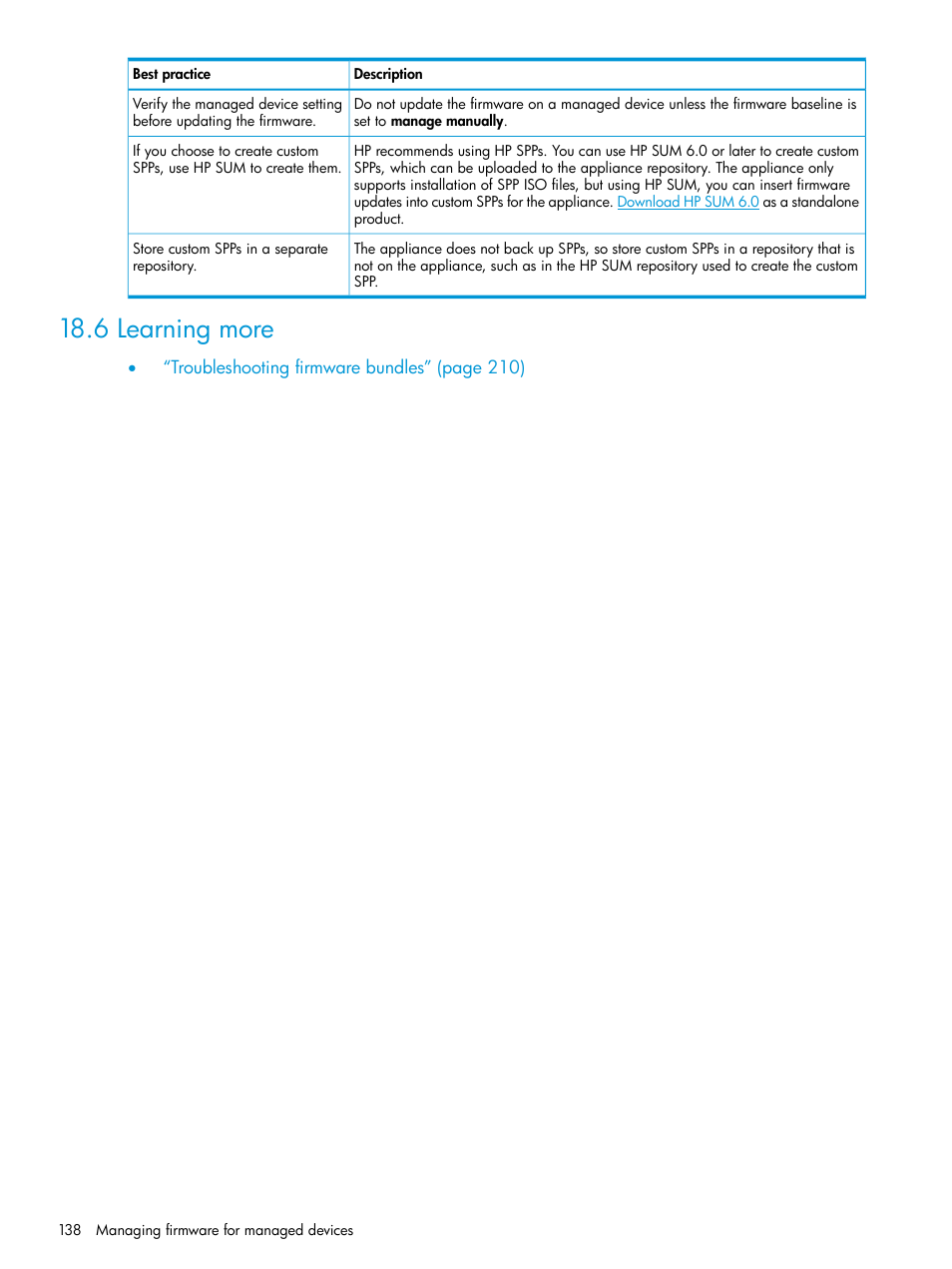 6 learning more | HP OneView User Manual | Page 138 / 297