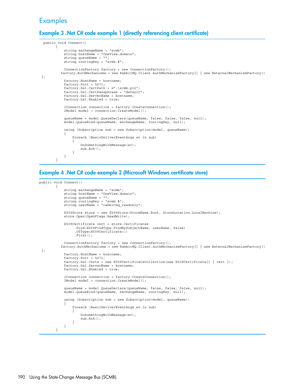 Examples | HP OneView User Manual | Page 190 / 297