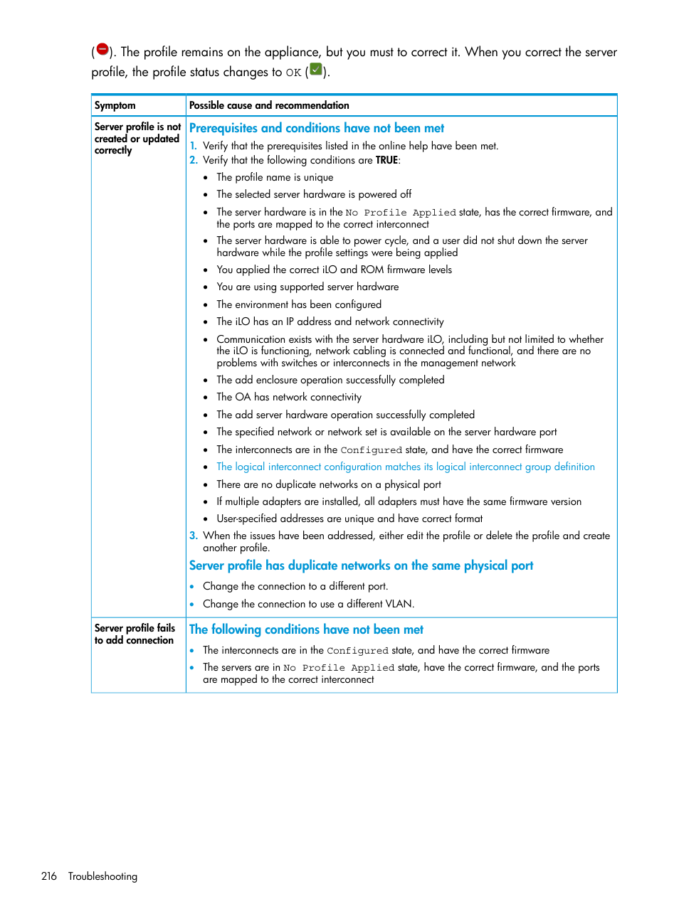 HP OneView User Manual | Page 216 / 297