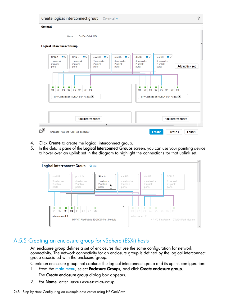 HP OneView User Manual | Page 248 / 297