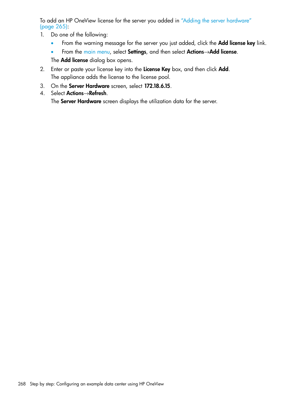 HP OneView User Manual | Page 268 / 297