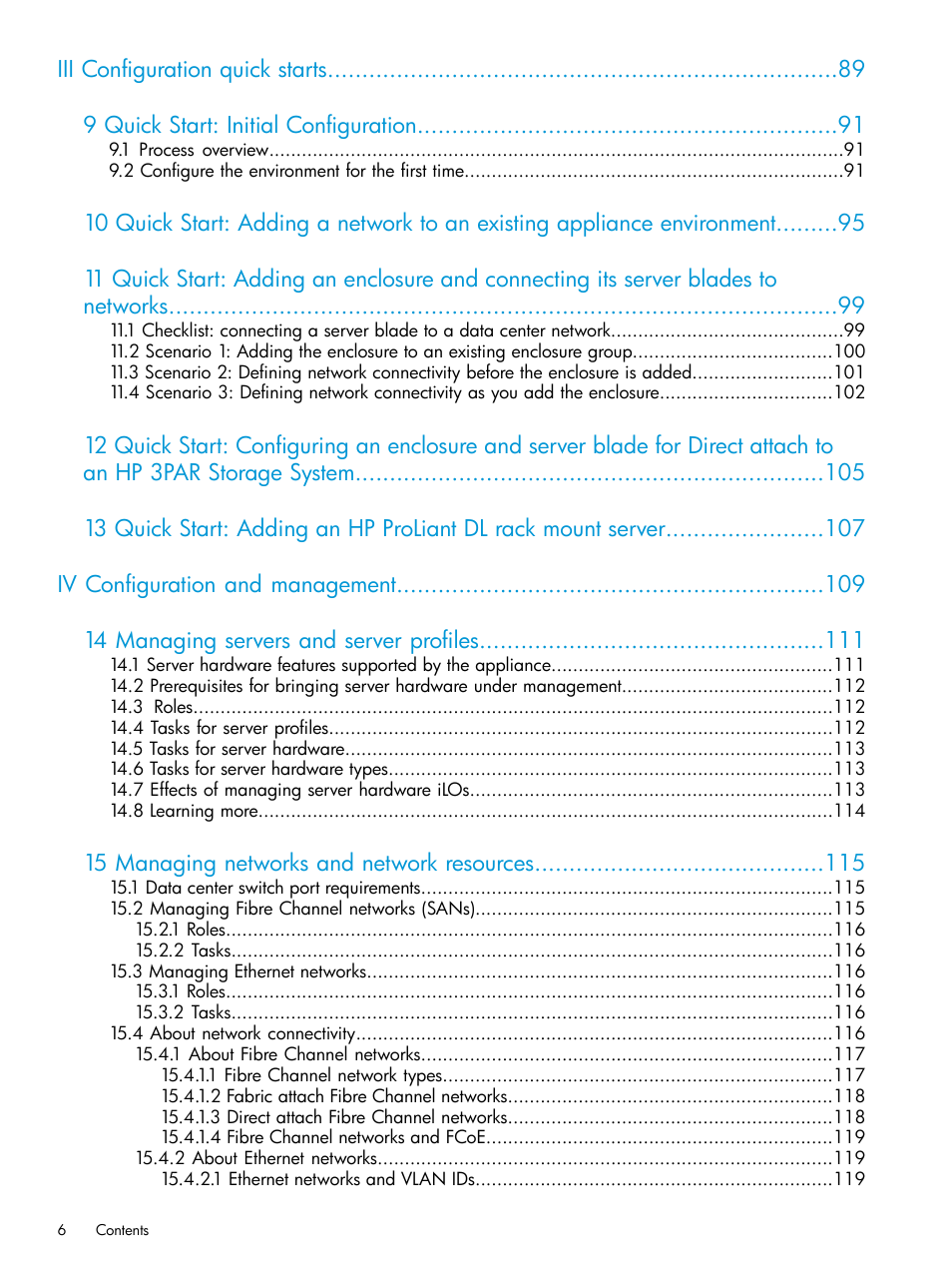 HP OneView User Manual | Page 6 / 297