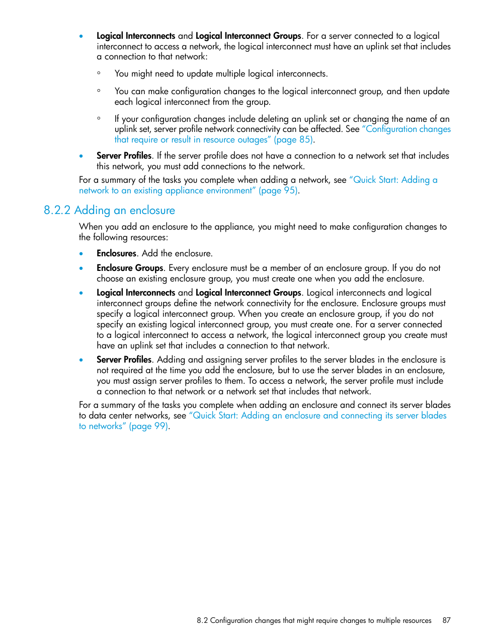 2 adding an enclosure | HP OneView User Manual | Page 87 / 297