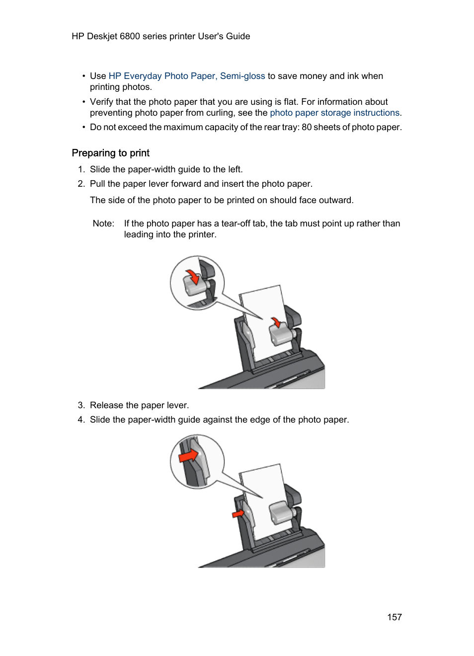 Preparing to print | HP Deskjet 6840 Color Inkjet Printer User Manual | Page 157 / 176