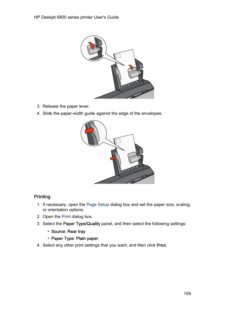 Printing | HP Deskjet 6840 Color Inkjet Printer User Manual | Page 159 / 176