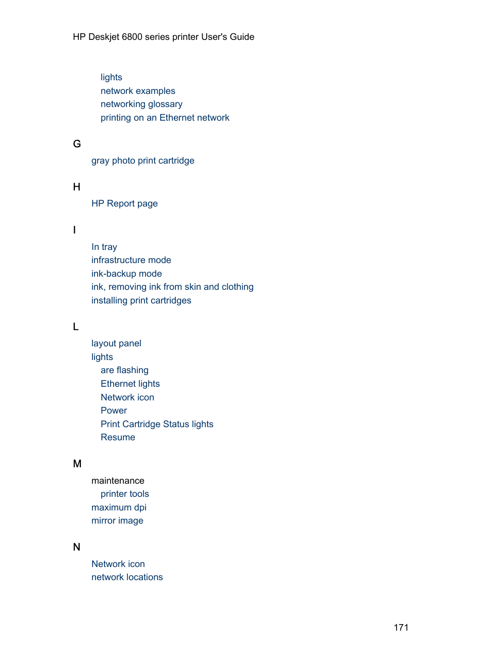 HP Deskjet 6840 Color Inkjet Printer User Manual | Page 171 / 176