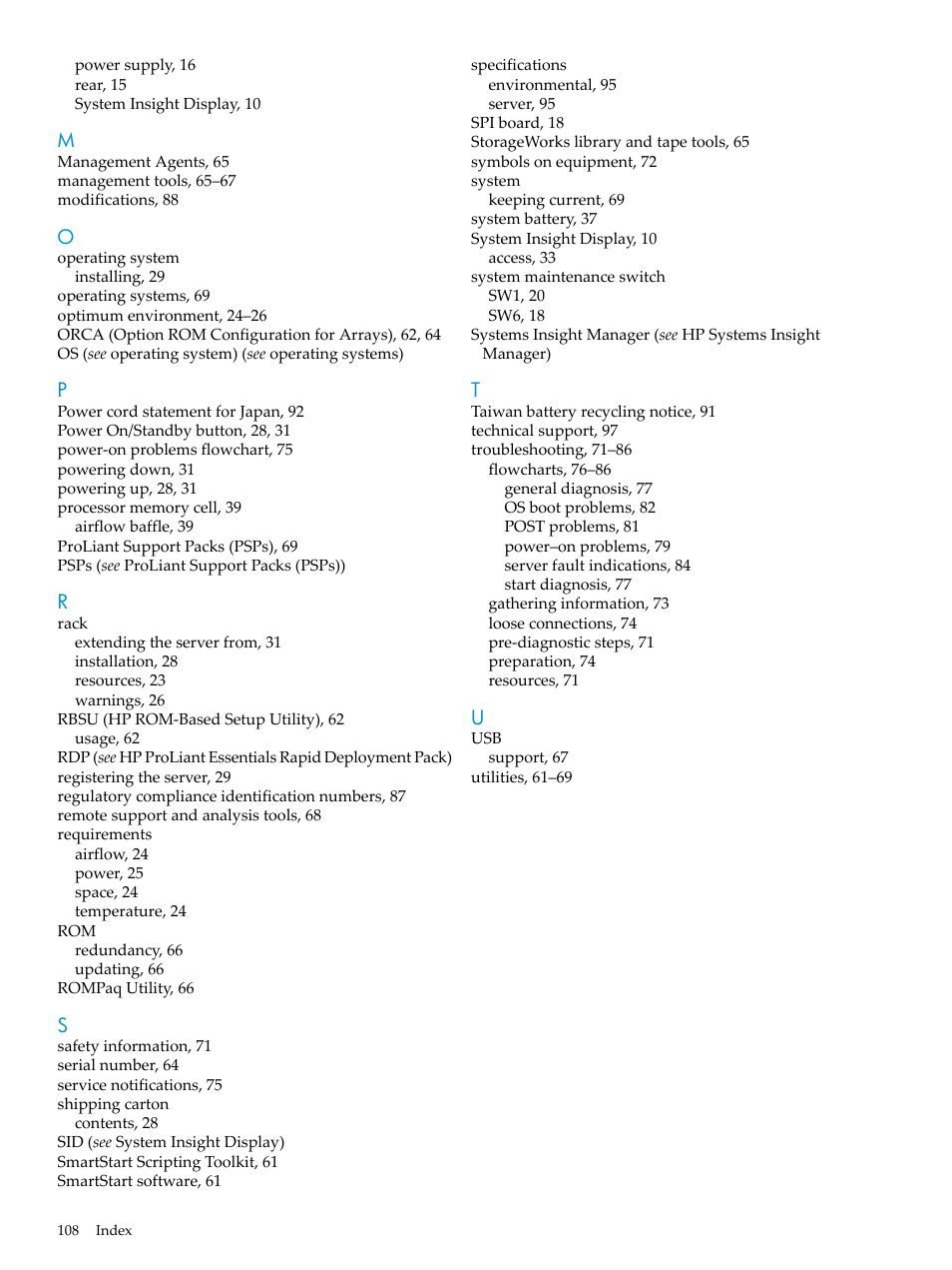 HP ProLiant DL785 G6 Server User Manual | Page 108 / 110