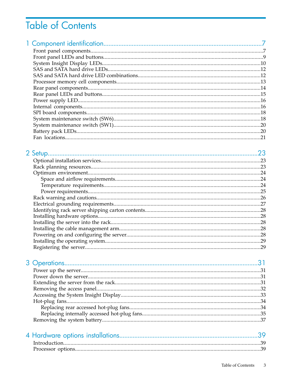 HP ProLiant DL785 G6 Server User Manual | Page 3 / 110