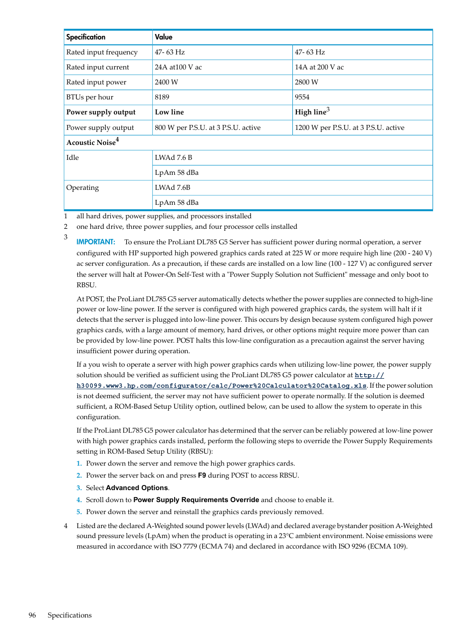 HP ProLiant DL785 G6 Server User Manual | Page 96 / 110