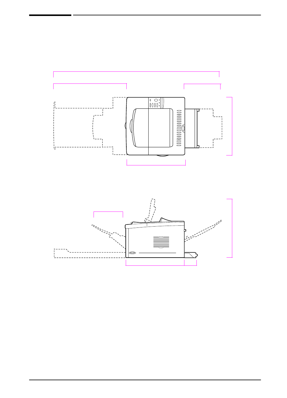 Printer specifications, Physical dimensions | HP LaserJet 5100 Printer series User Manual | Page 131 / 189
