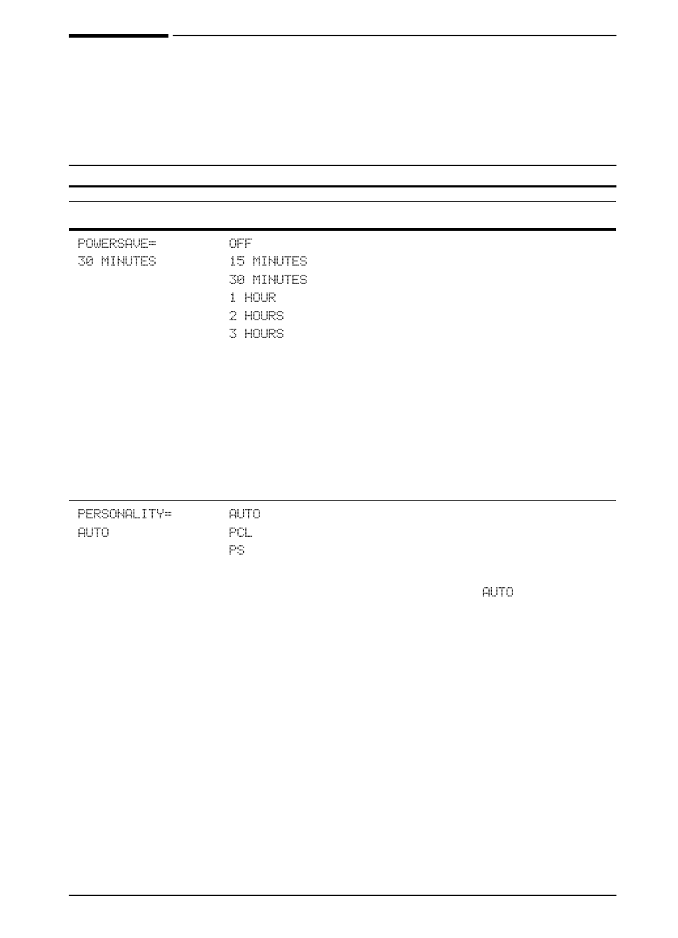 Configuration menu | HP LaserJet 5100 Printer series User Manual | Page 147 / 189