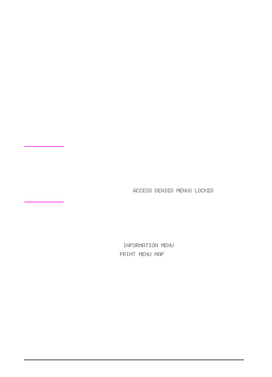 Control panel menus | HP LaserJet 5100 Printer series User Manual | Page 22 / 189