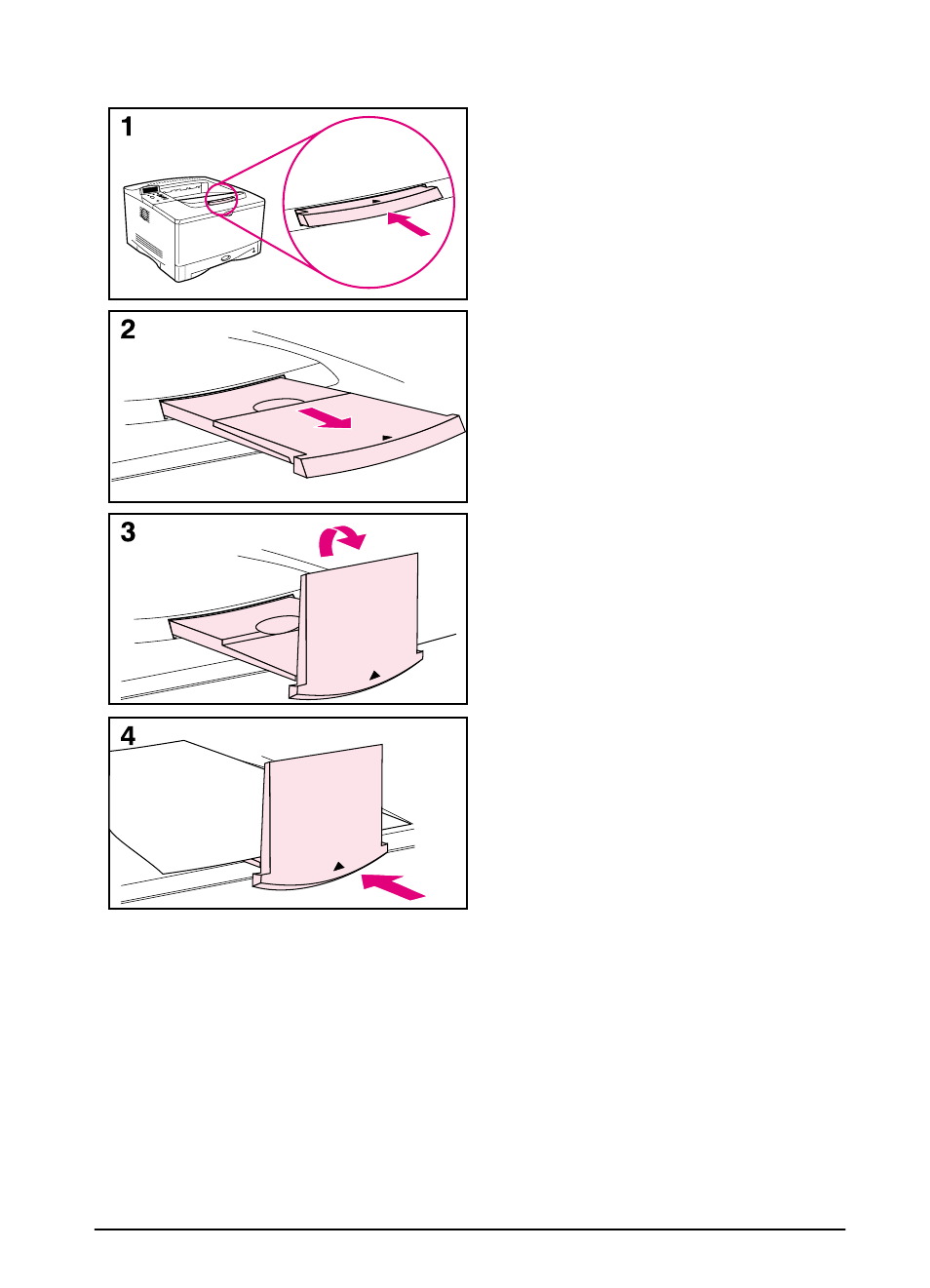 Adjust the paper stop | HP LaserJet 5100 Printer series User Manual | Page 35 / 189