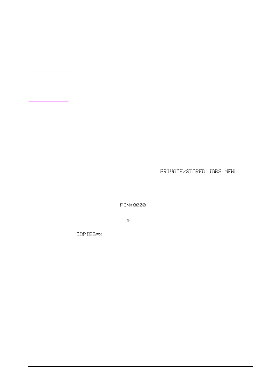 Printing a private job, Specifying a private job, Releasing a private job | HP LaserJet 5100 Printer series User Manual | Page 71 / 189