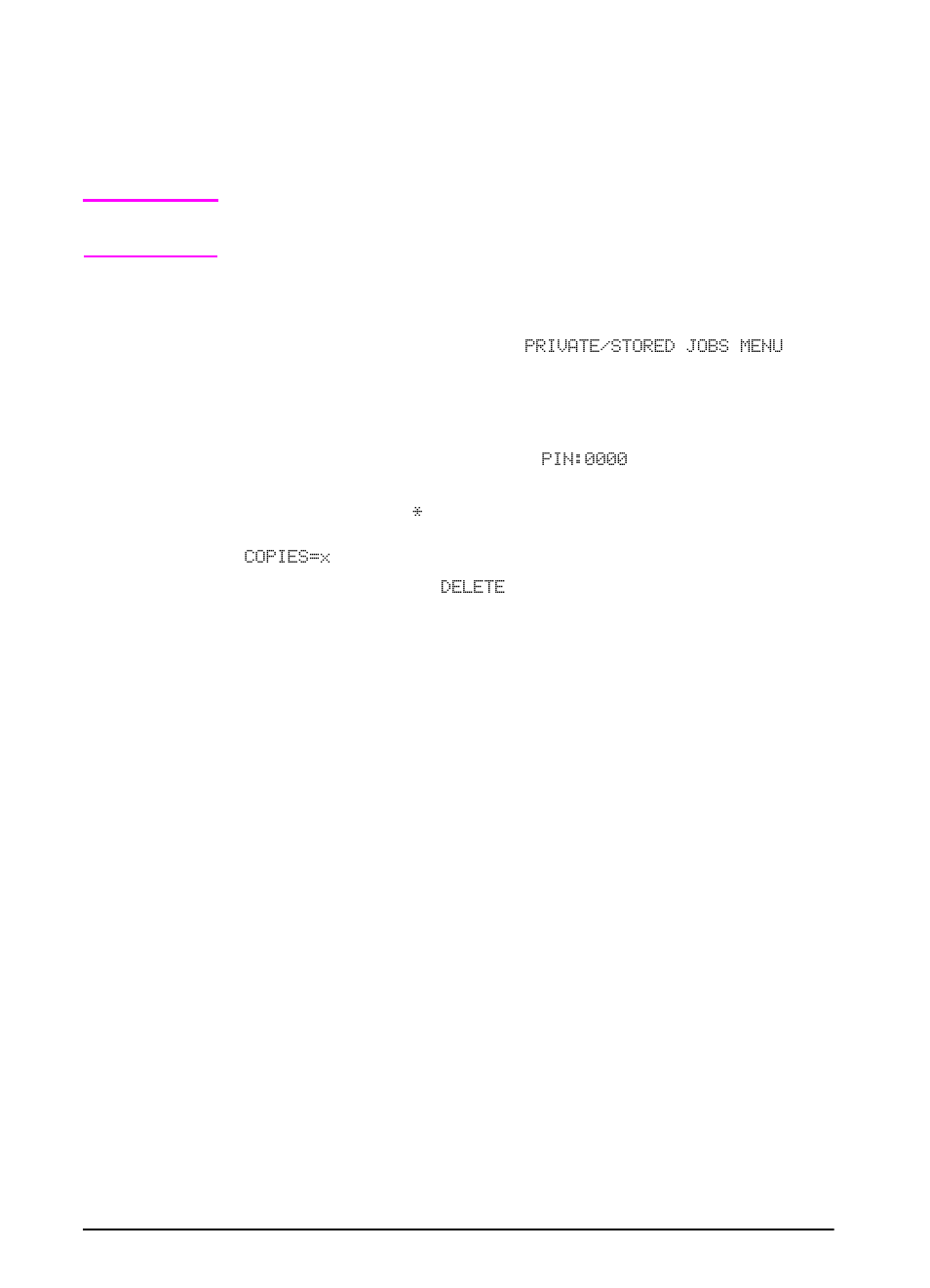 Deleting a private job | HP LaserJet 5100 Printer series User Manual | Page 72 / 189