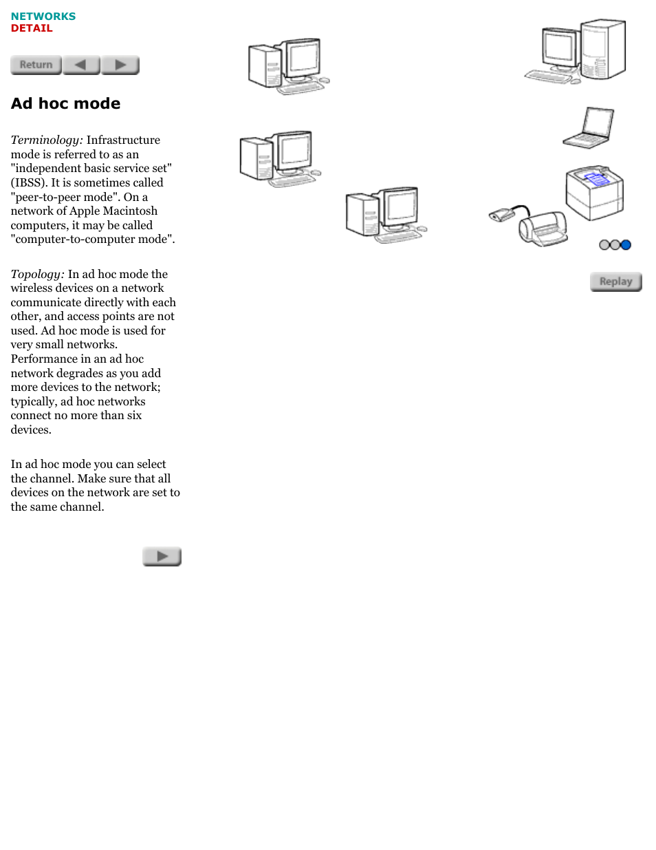 Network basics, Detail: ad hoc mode, Ad hoc mode | HP Jetdirect 250m Print Server series User Manual | Page 17 / 181