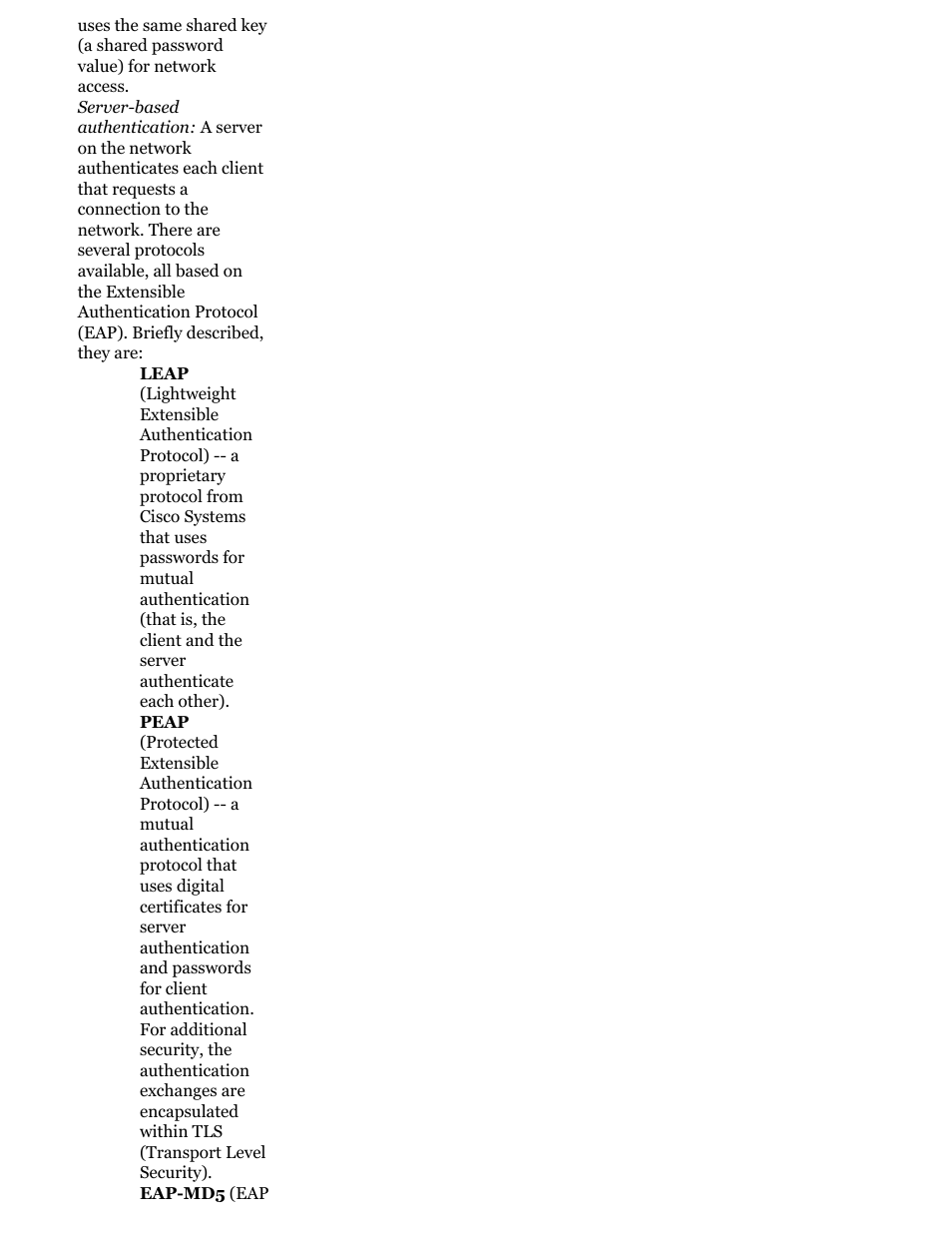 Eap-md5 (eap | HP Jetdirect 250m Print Server series User Manual | Page 24 / 181