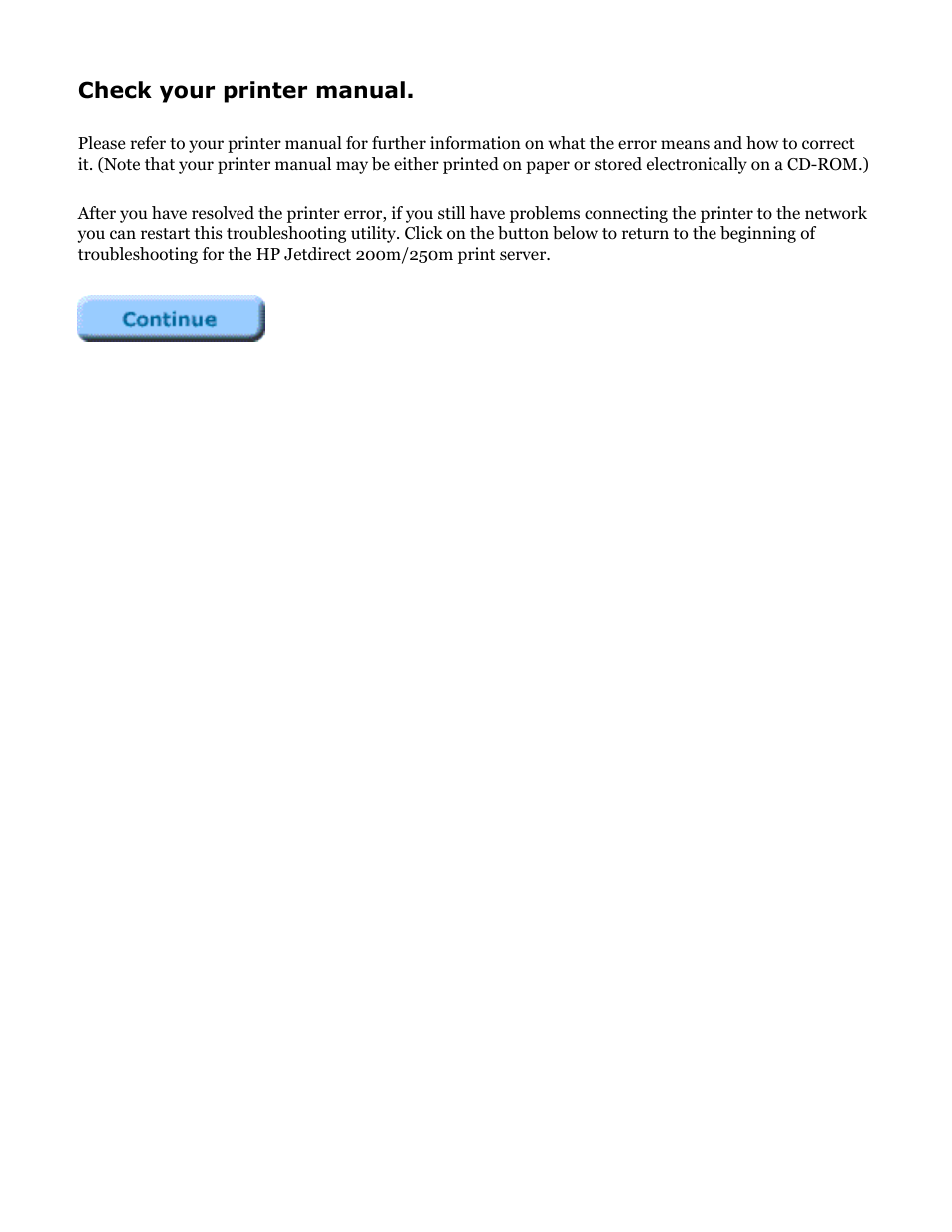 Hp jetdirect troubleshooting | HP Jetdirect 250m Print Server series User Manual | Page 82 / 181