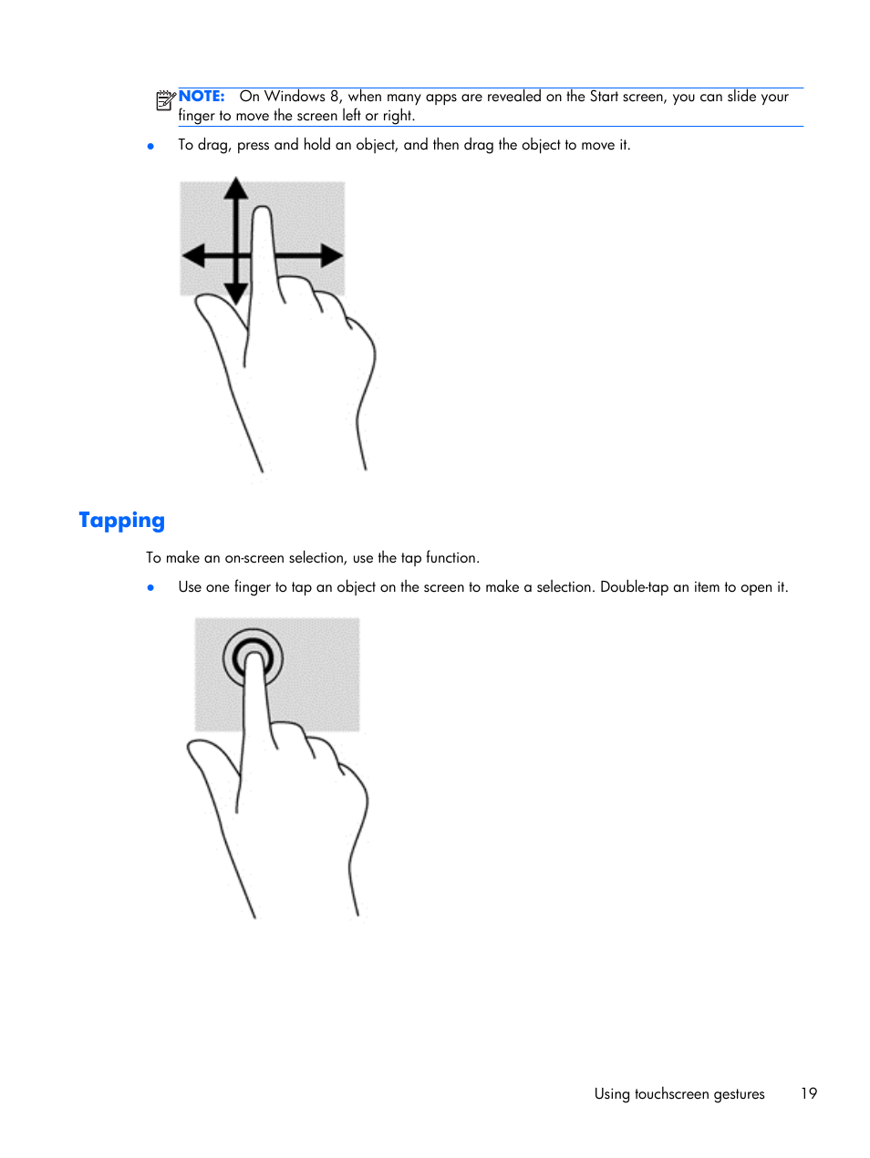 Tapping | HP Z1 G2-Workstation User Manual | Page 27 / 68