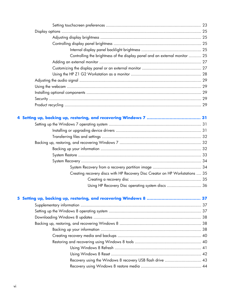 HP Z1 G2-Workstation User Manual | Page 6 / 68