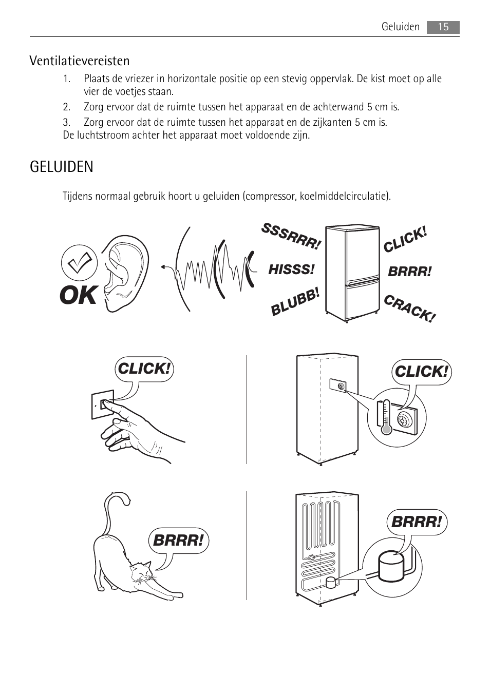 Geluiden, Click, Brrr | AEG A51100HSW0 User Manual | Page 15 / 84