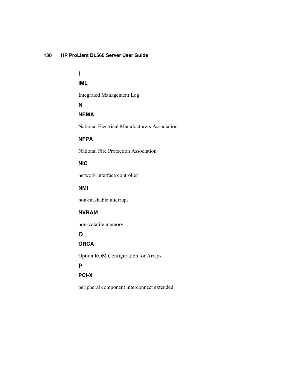 HP ProLiant DL560 Server User Manual | Page 130 / 136