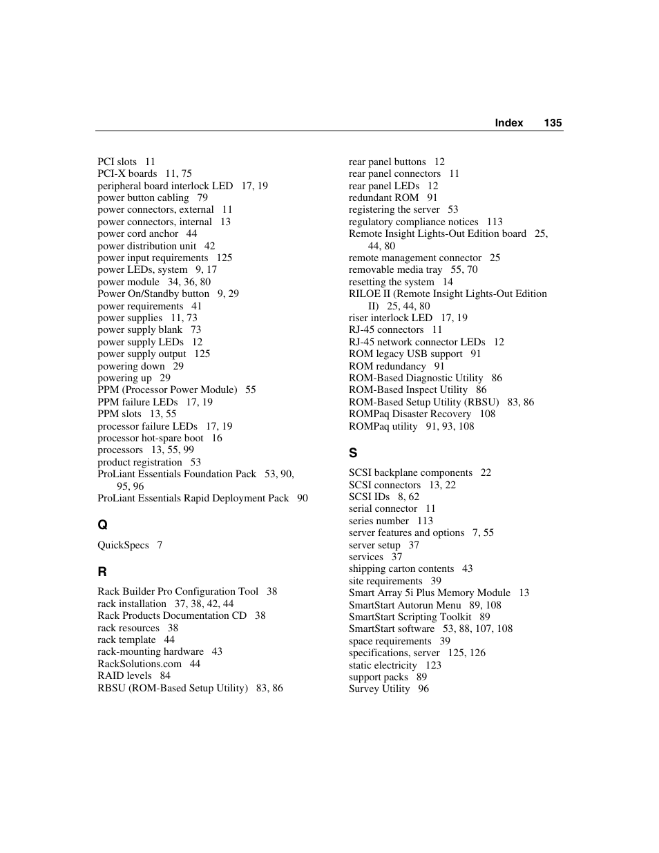 HP ProLiant DL560 Server User Manual | Page 135 / 136