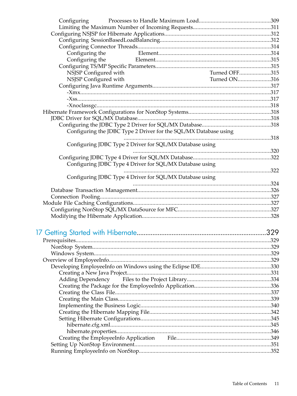 17 getting started with hibernate | HP Integrity NonStop H-Series User Manual | Page 11 / 492
