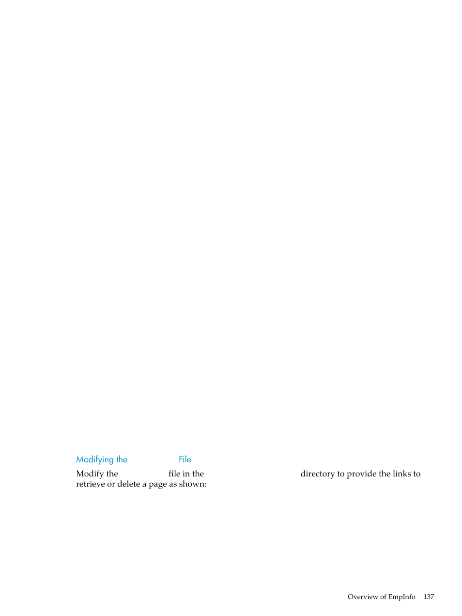 Modifying the index.jsp file, Modifying the, Index.jsp | File | HP Integrity NonStop H-Series User Manual | Page 137 / 492