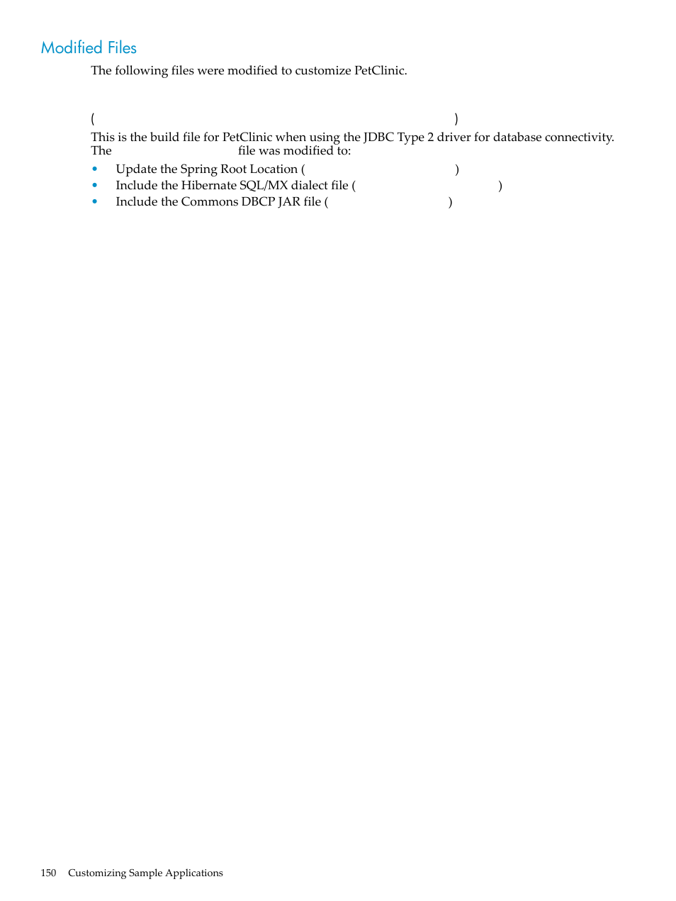 Modified files, Build_jdbct2.xml | HP Integrity NonStop H-Series User Manual | Page 150 / 492