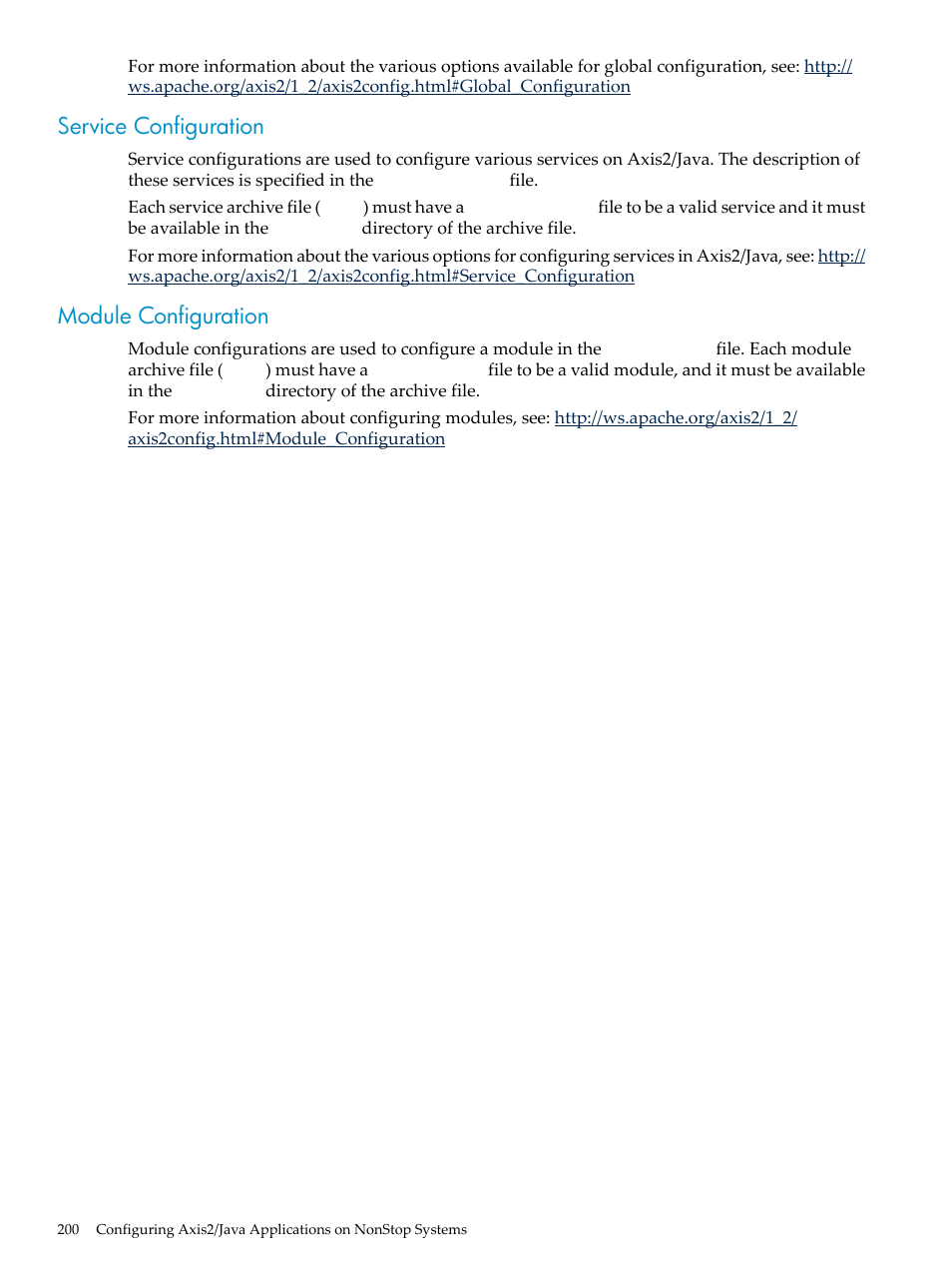 Service configuration, Module configuration | HP Integrity NonStop H-Series User Manual | Page 200 / 492