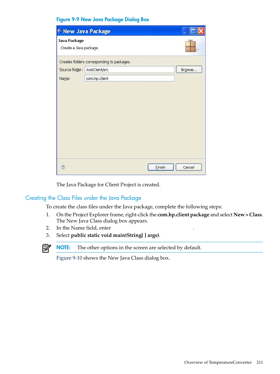 Creating the class files under the java package | HP Integrity NonStop H-Series User Manual | Page 211 / 492