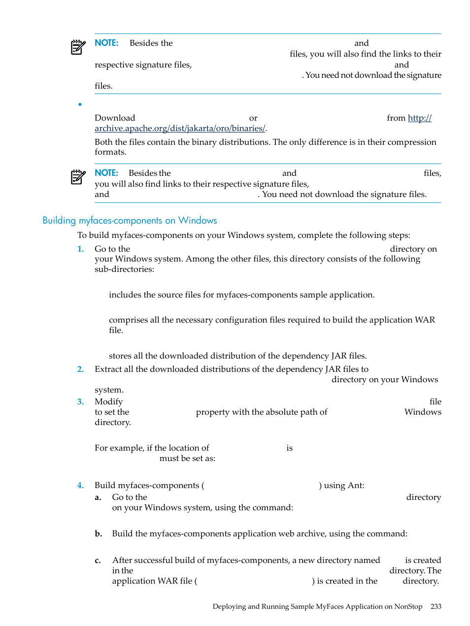 Building myfaces-components on windows | HP Integrity NonStop H-Series User Manual | Page 233 / 492