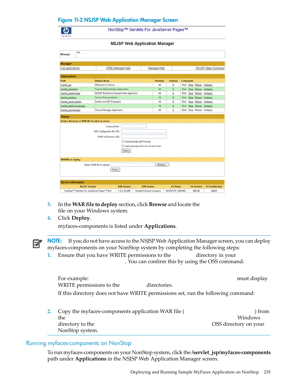 Running myfaces-components on nonstop | HP Integrity NonStop H-Series User Manual | Page 235 / 492