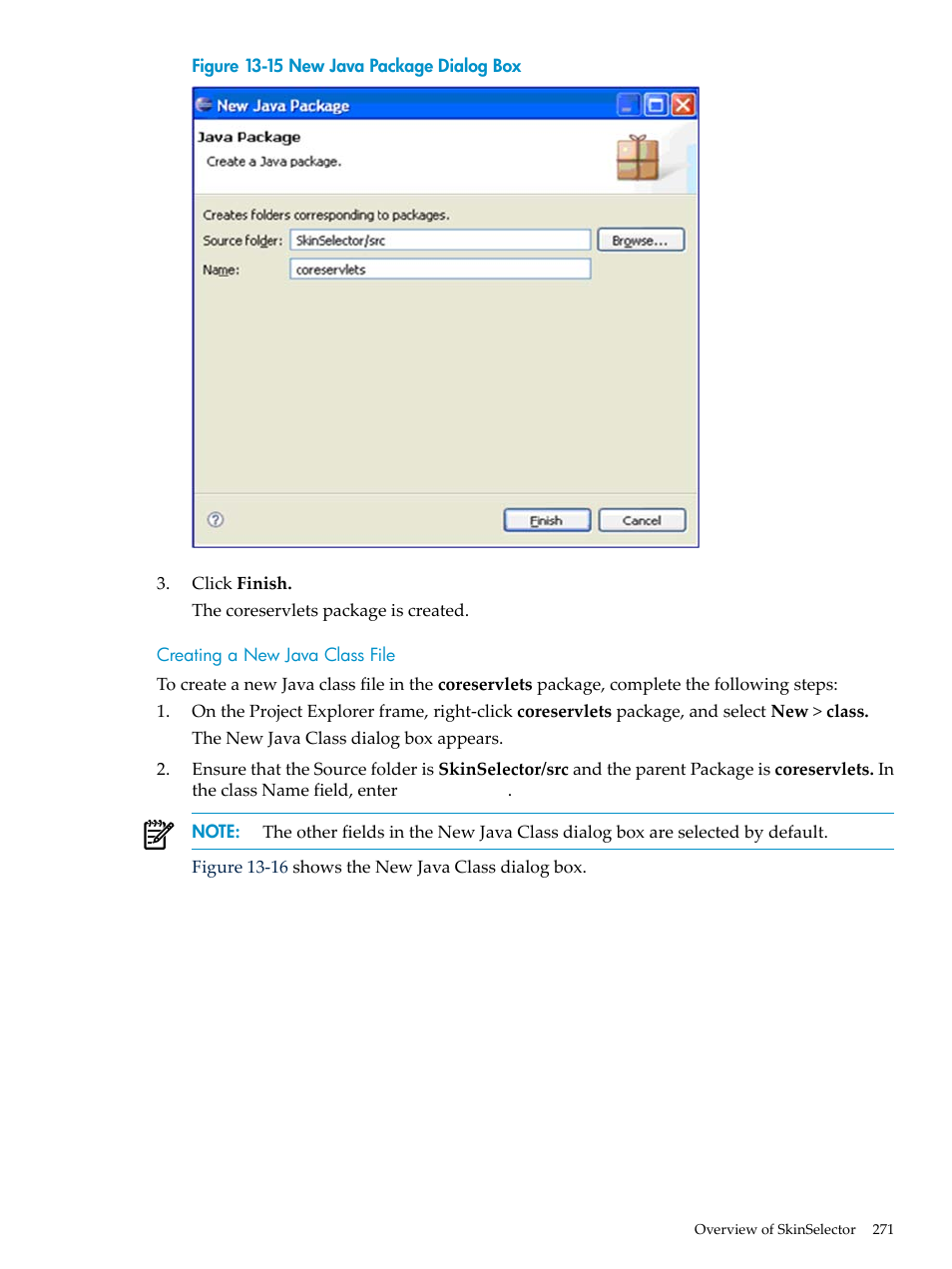 Creating a new java class file, Figure 13-15 | HP Integrity NonStop H-Series User Manual | Page 271 / 492