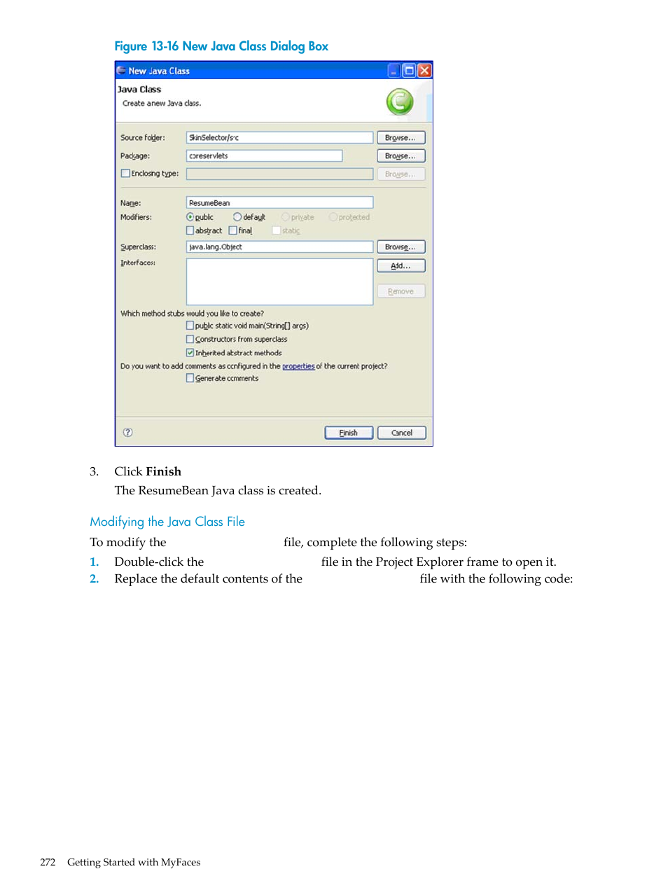Modifying the java class file | HP Integrity NonStop H-Series User Manual | Page 272 / 492