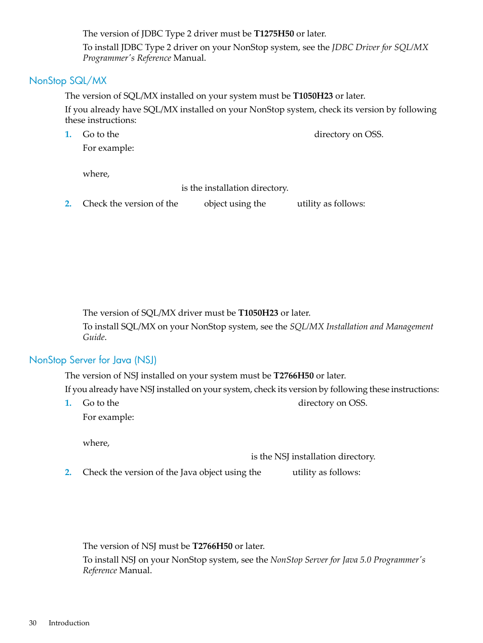 Nonstop sql/mx, Nonstop server for java (nsj), Nonstop sql/mx nonstop server for java (nsj) | HP Integrity NonStop H-Series User Manual | Page 30 / 492