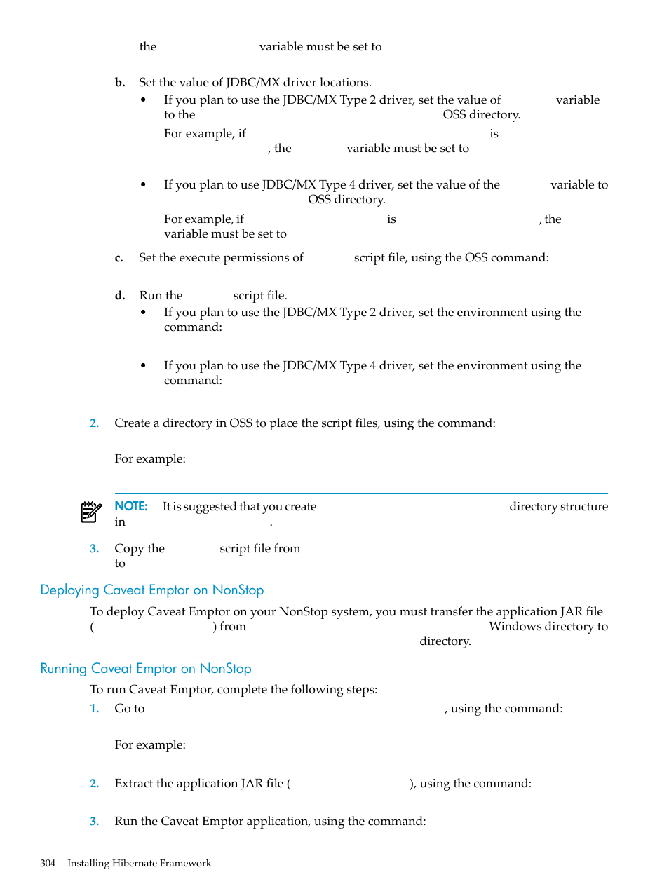 Deploying caveat emptor on nonstop, Running caveat emptor on nonstop | HP Integrity NonStop H-Series User Manual | Page 304 / 492