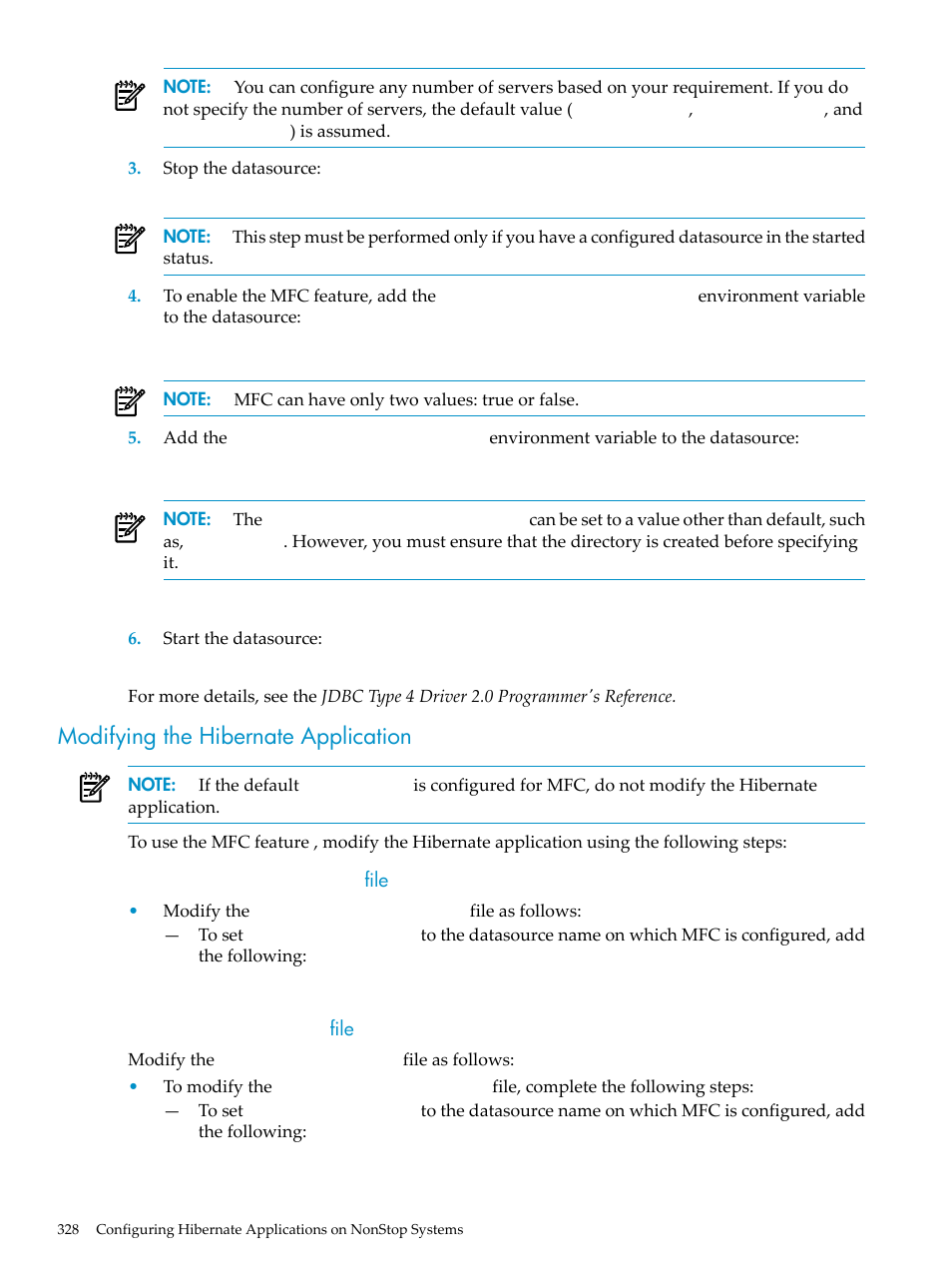 Modifying the hibernate application | HP Integrity NonStop H-Series User Manual | Page 328 / 492