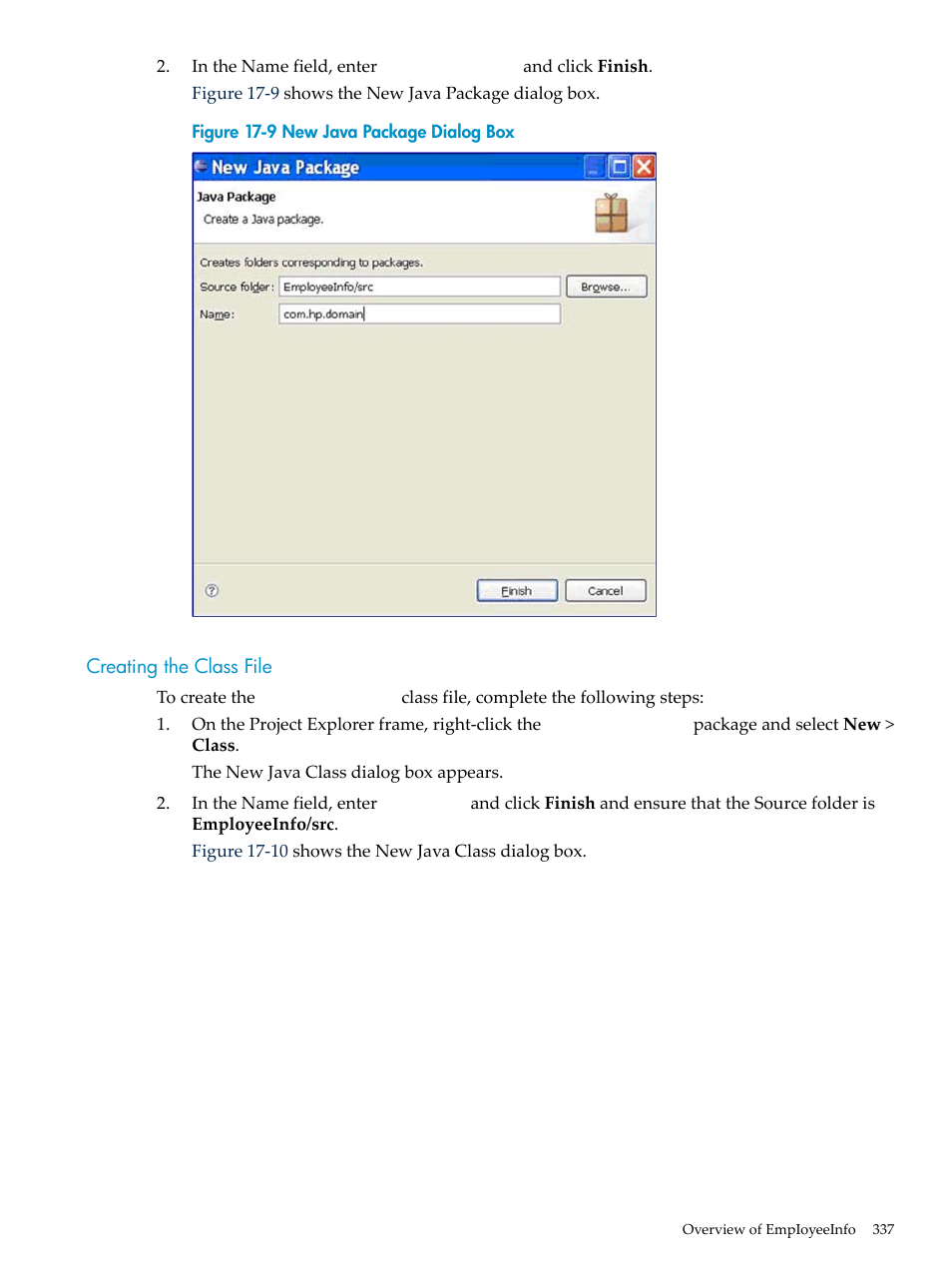 Creating the class file | HP Integrity NonStop H-Series User Manual | Page 337 / 492