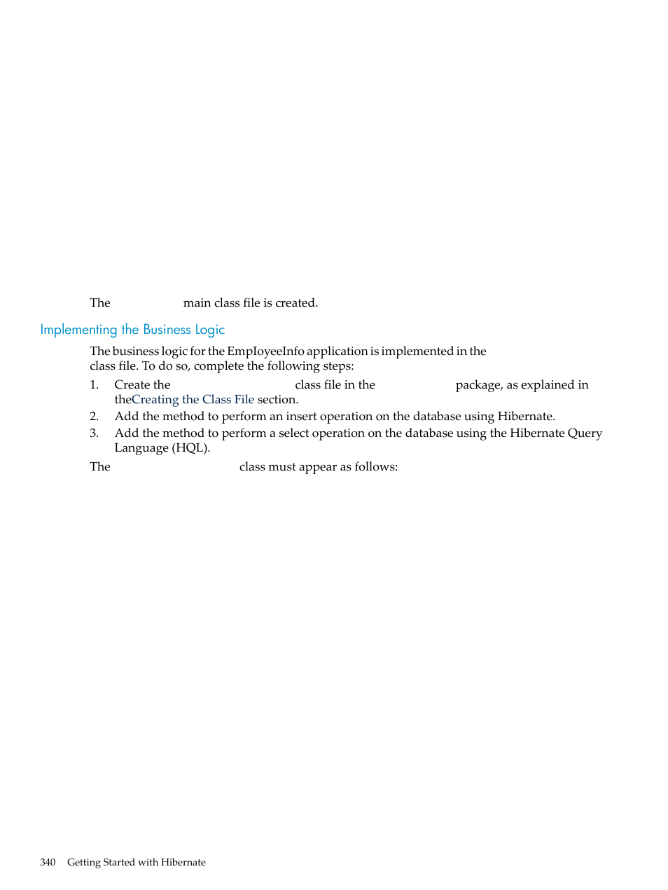 Implementing the business logic | HP Integrity NonStop H-Series User Manual | Page 340 / 492