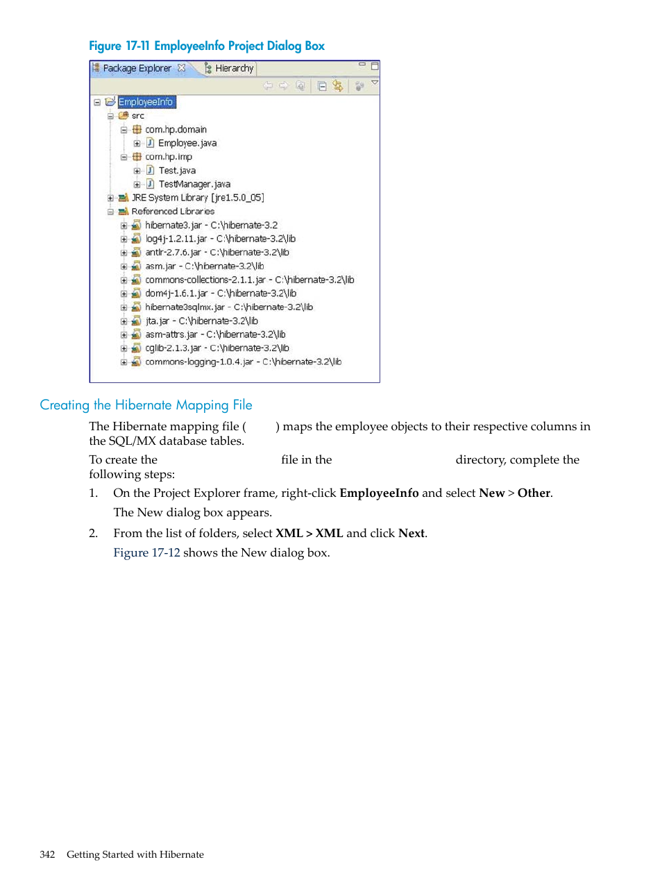 Creating the hibernate mapping file | HP Integrity NonStop H-Series User Manual | Page 342 / 492