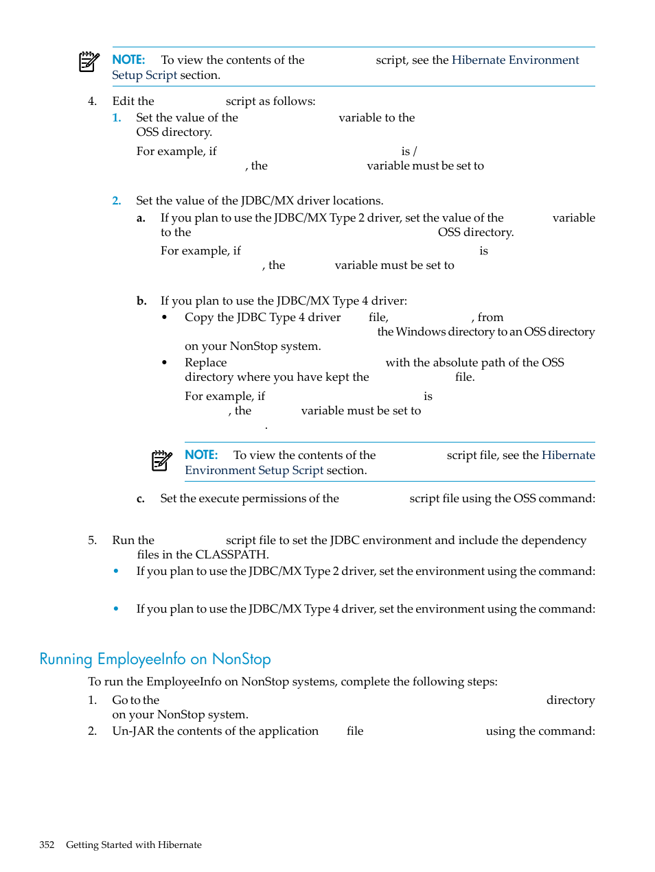 Running employeeinfo on nonstop | HP Integrity NonStop H-Series User Manual | Page 352 / 492