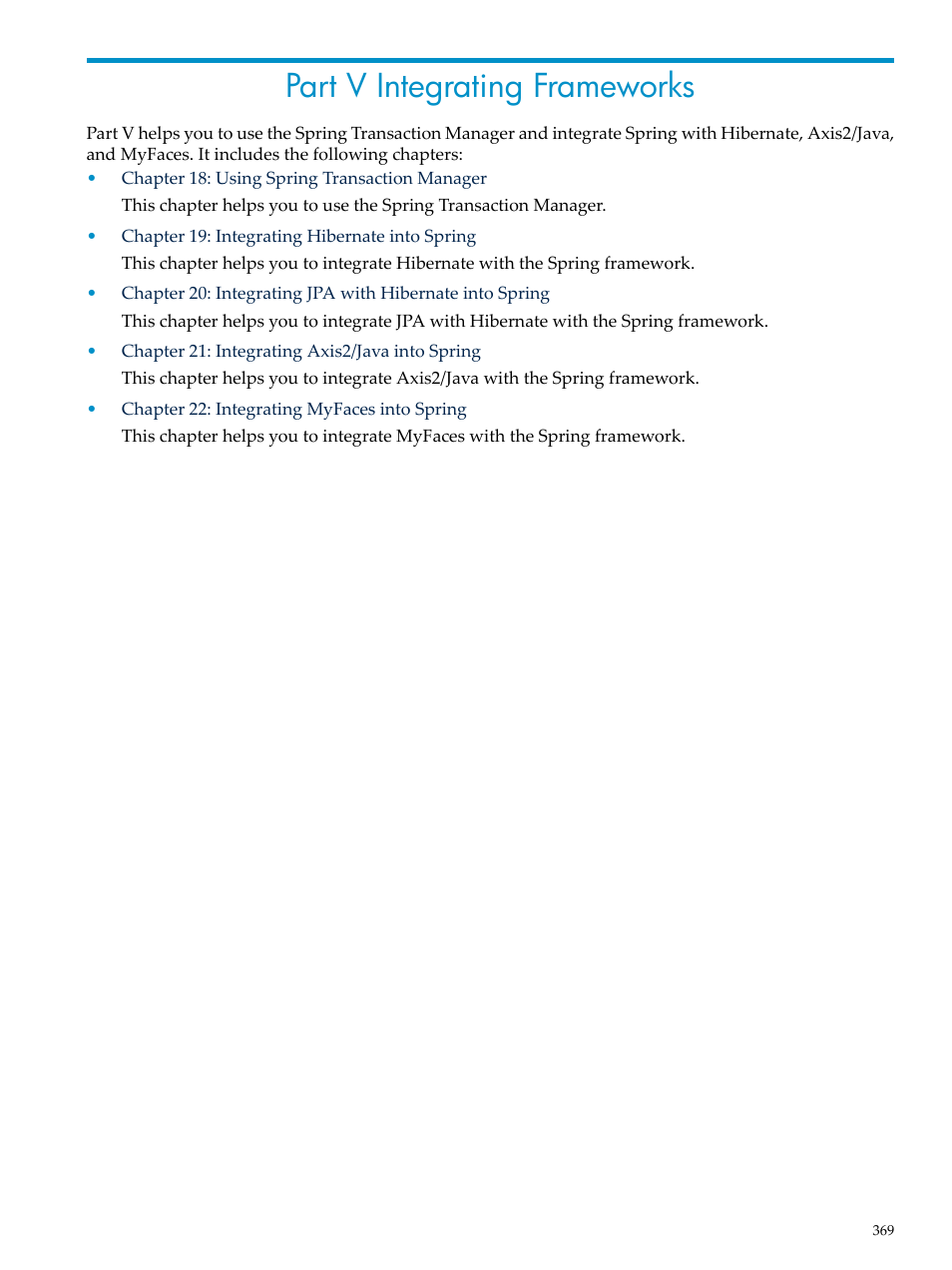 Part v integrating frameworks, V integrating frameworks, Part v: integrating frameworks | HP Integrity NonStop H-Series User Manual | Page 369 / 492