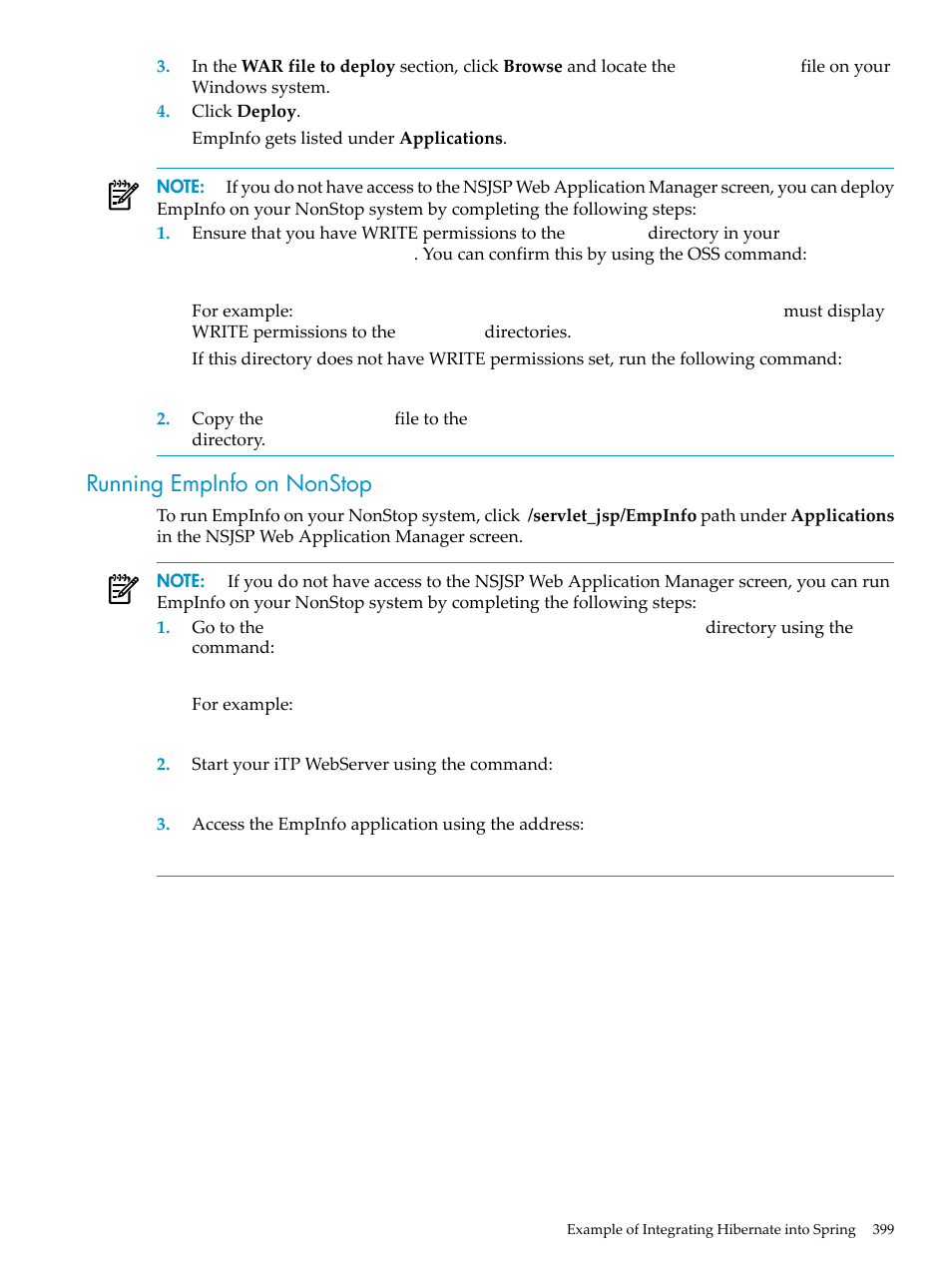 Running empinfo on nonstop | HP Integrity NonStop H-Series User Manual | Page 399 / 492