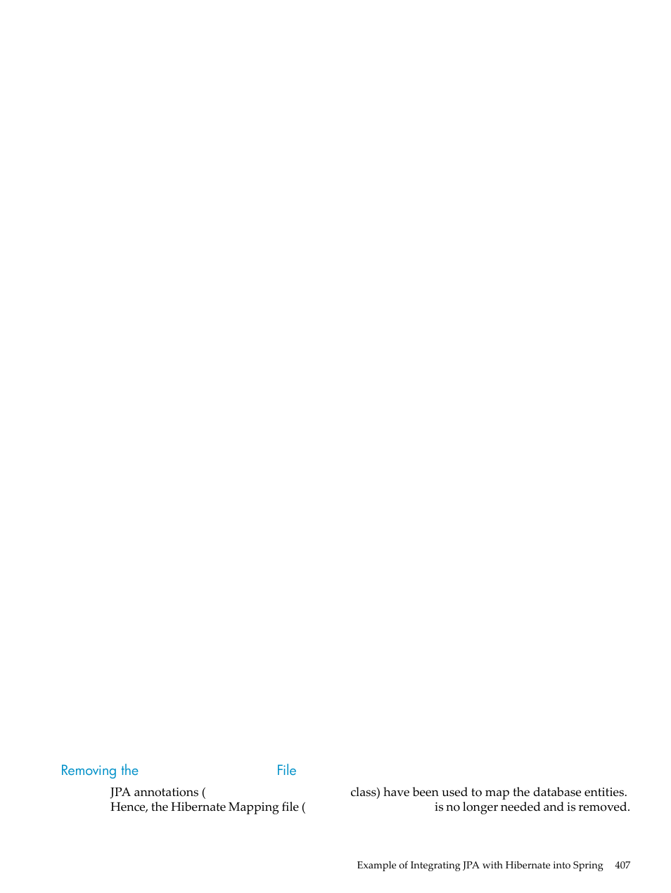 Removing the employee.hbm.xml file | HP Integrity NonStop H-Series User Manual | Page 407 / 492