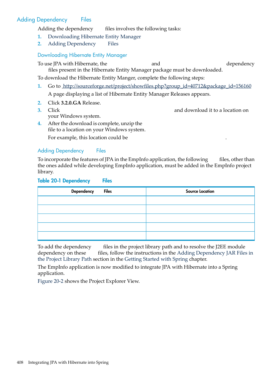 Adding dependency jar files, Downloading hibernate entity manager, Adding dependency | Files | HP Integrity NonStop H-Series User Manual | Page 408 / 492