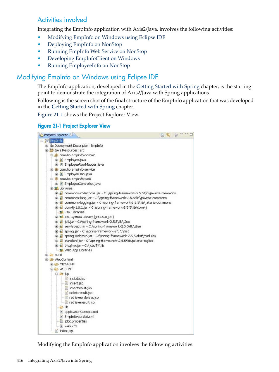 Modifying empinfo on windows using eclipse ide, Activities involved | HP Integrity NonStop H-Series User Manual | Page 416 / 492