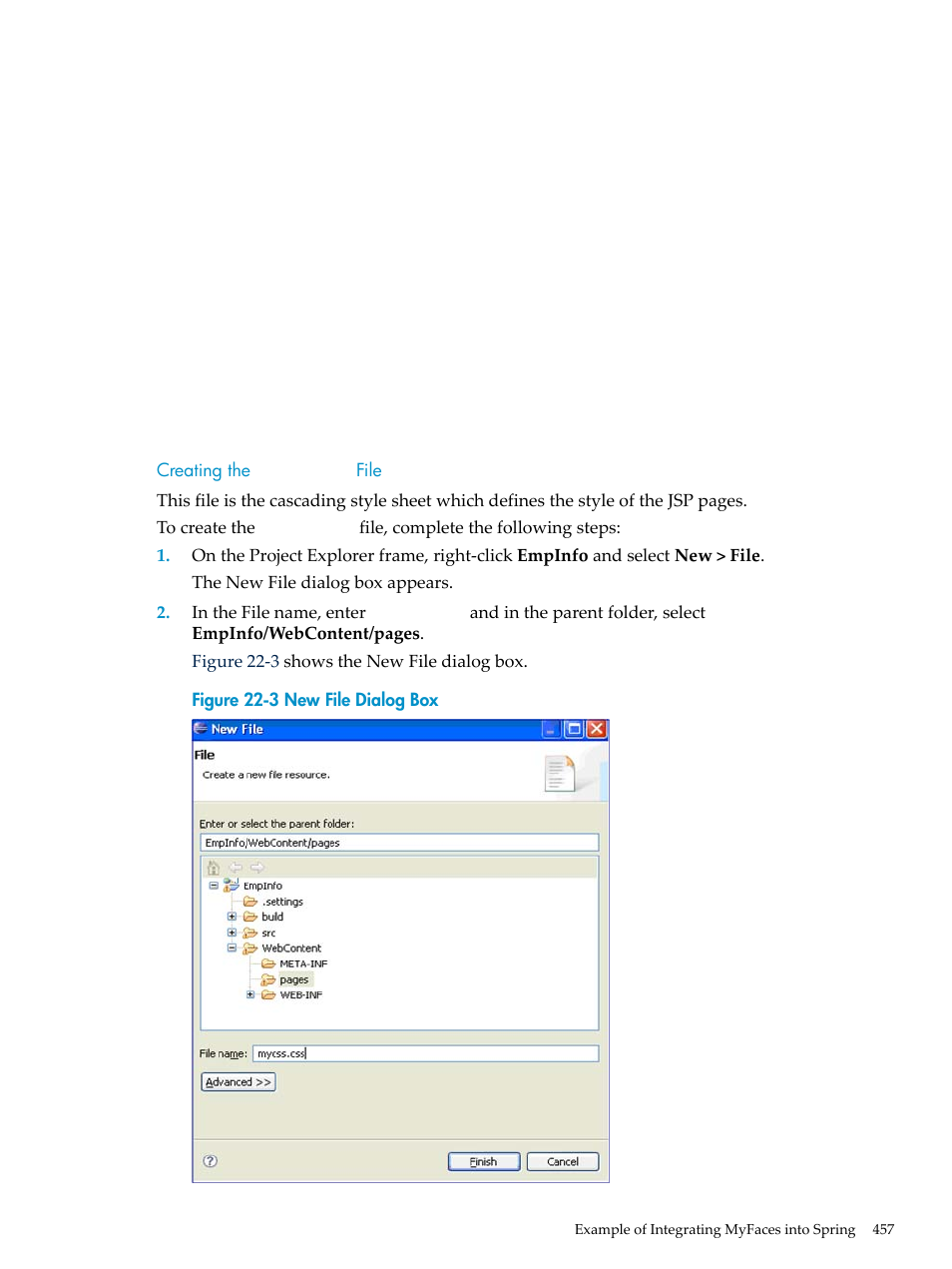 Creating the mycss.css file | HP Integrity NonStop H-Series User Manual | Page 457 / 492