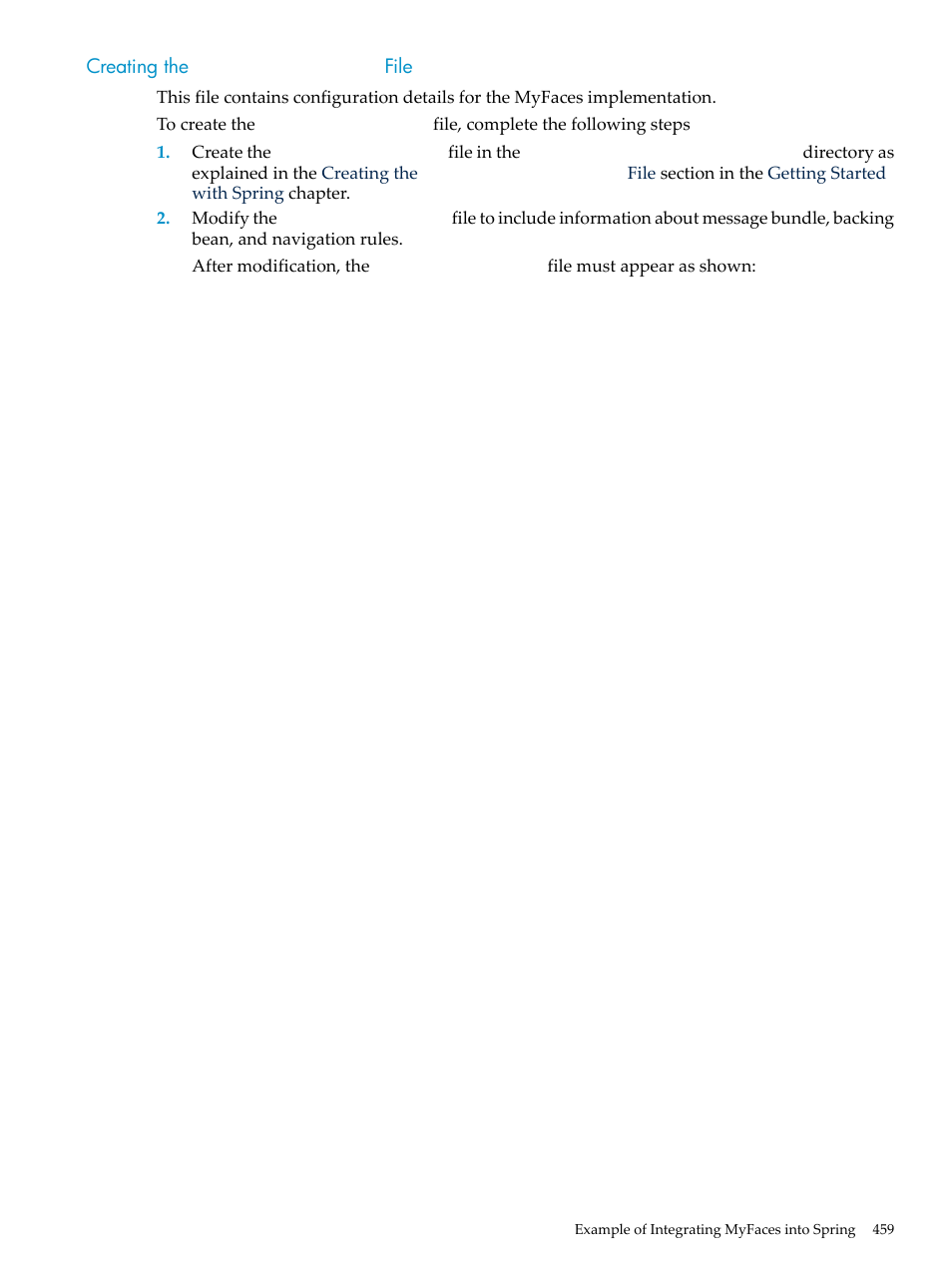 Creating the faces-config.xml file | HP Integrity NonStop H-Series User Manual | Page 459 / 492